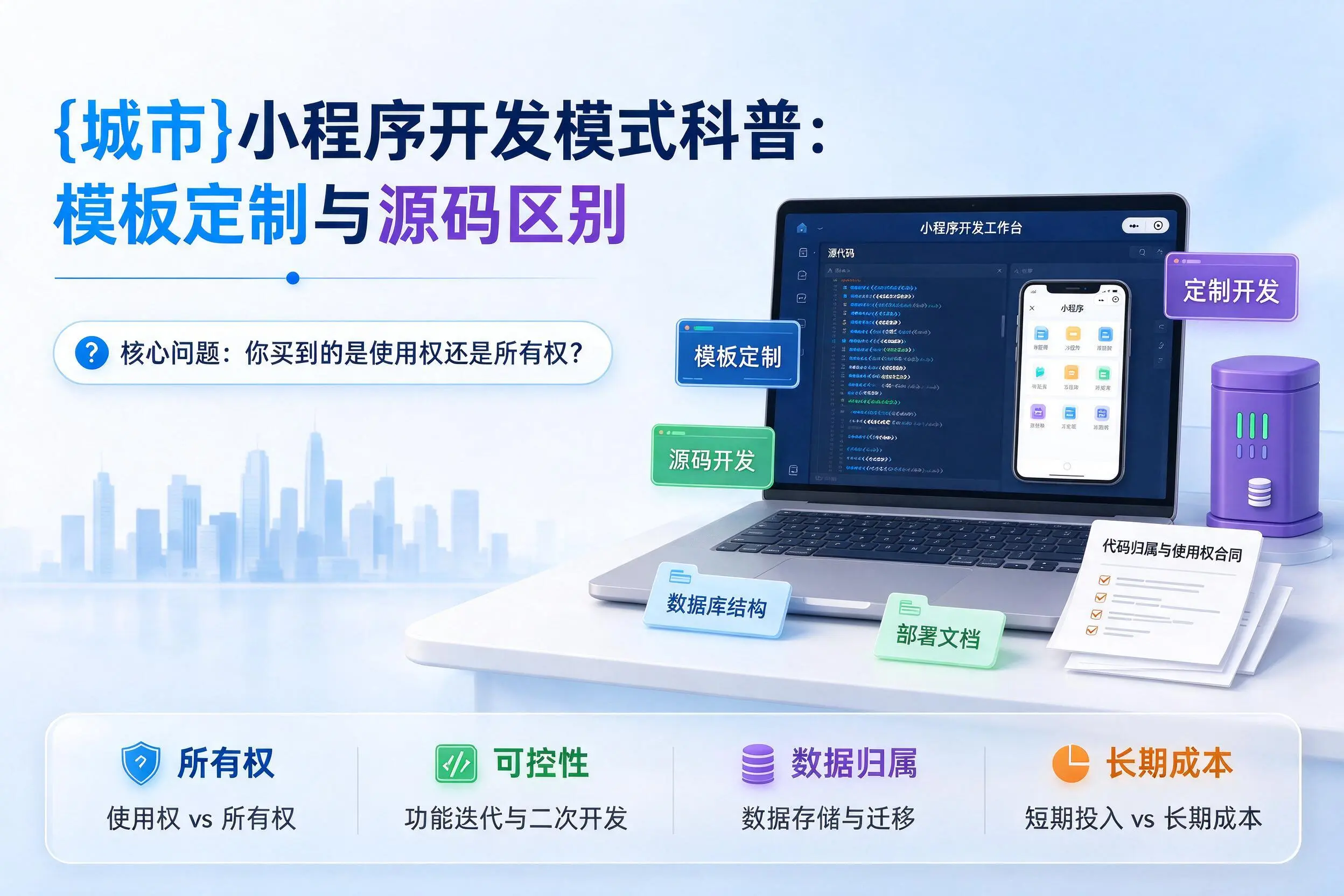贵港小程序开发模式科普:模板定制与源码区别