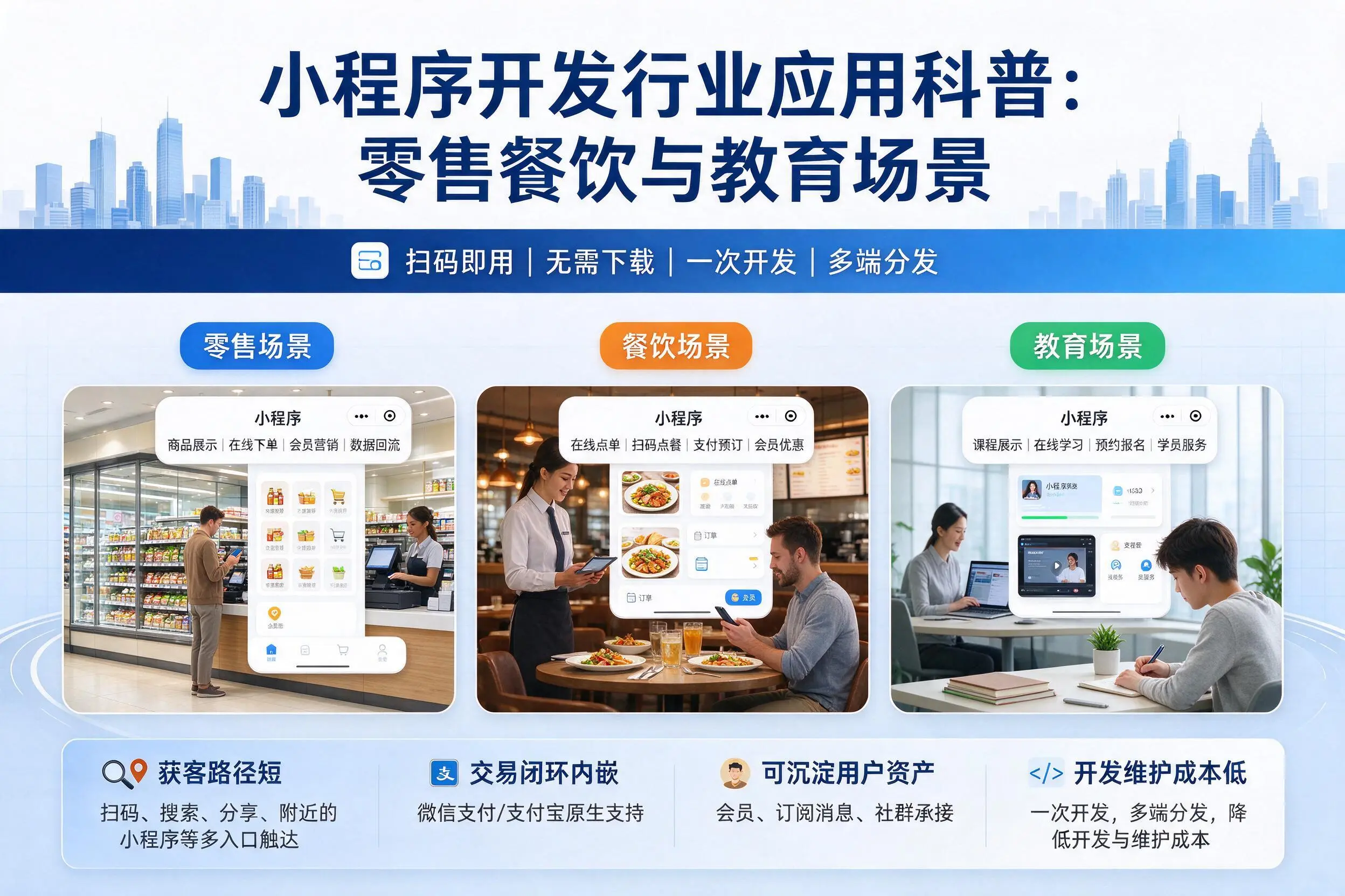 贵港小程序开发行业应用科普：零售餐饮与教育场景