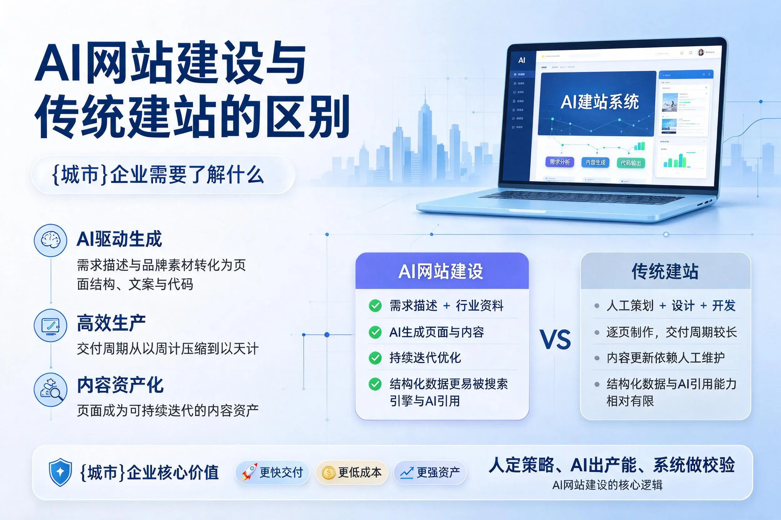 AI网站建设与传统建站的区别，贵港企业需要了解什么