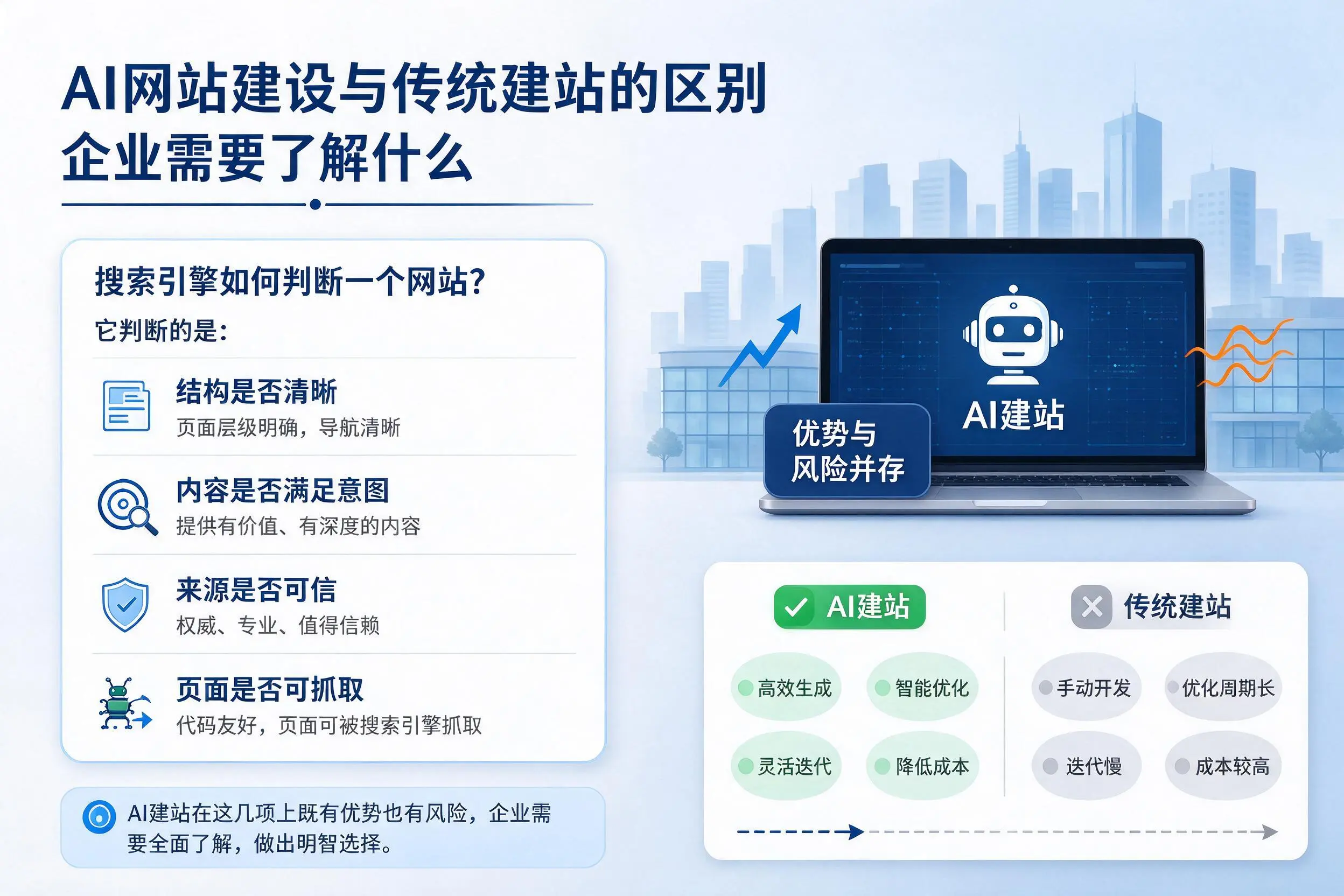 AI网站建设与传统建站的区别，贵港企业需要了解什么