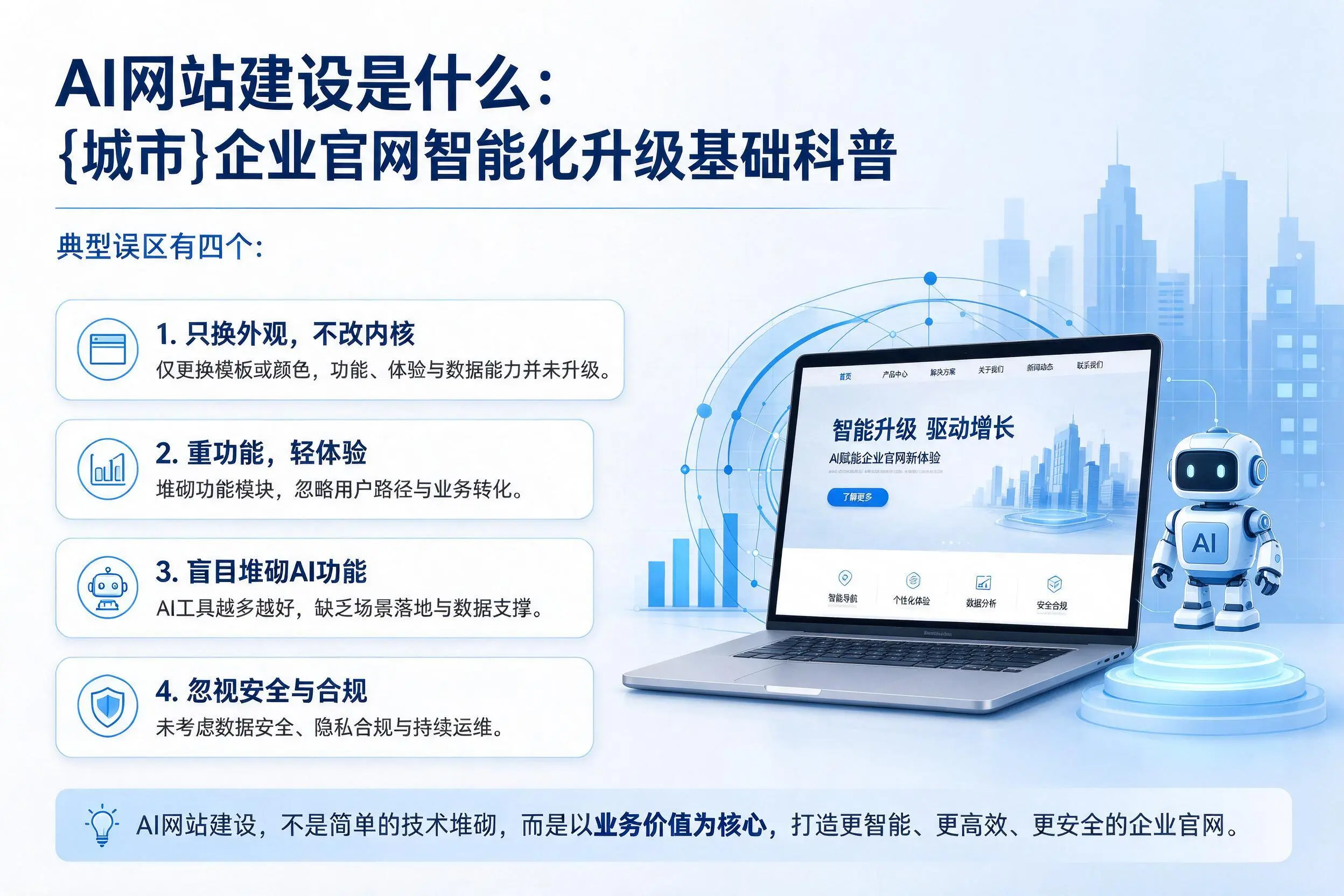 AI网站建设是什么:贵港企业官网智能化升级基础科普