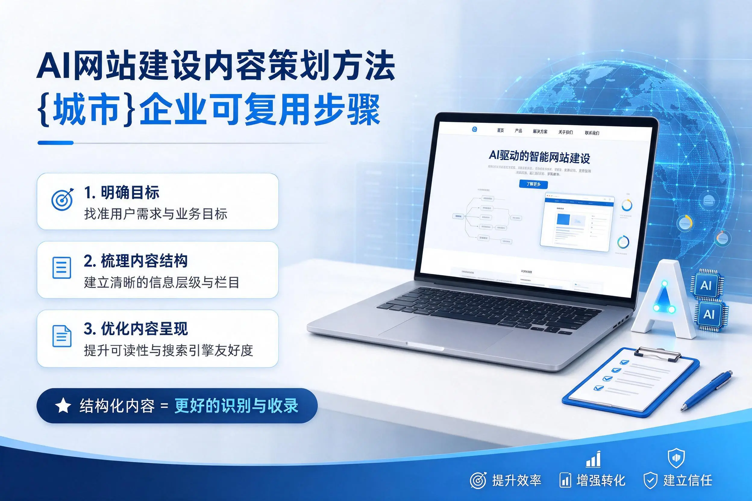 AI网站建设内容策划方法,贵港企业可复用步骤