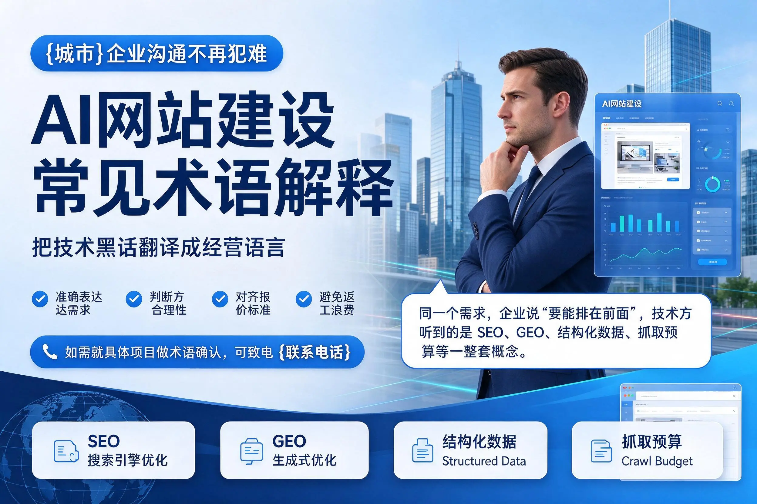 AI网站建设常见术语解释,贵港企业沟通不再犯难