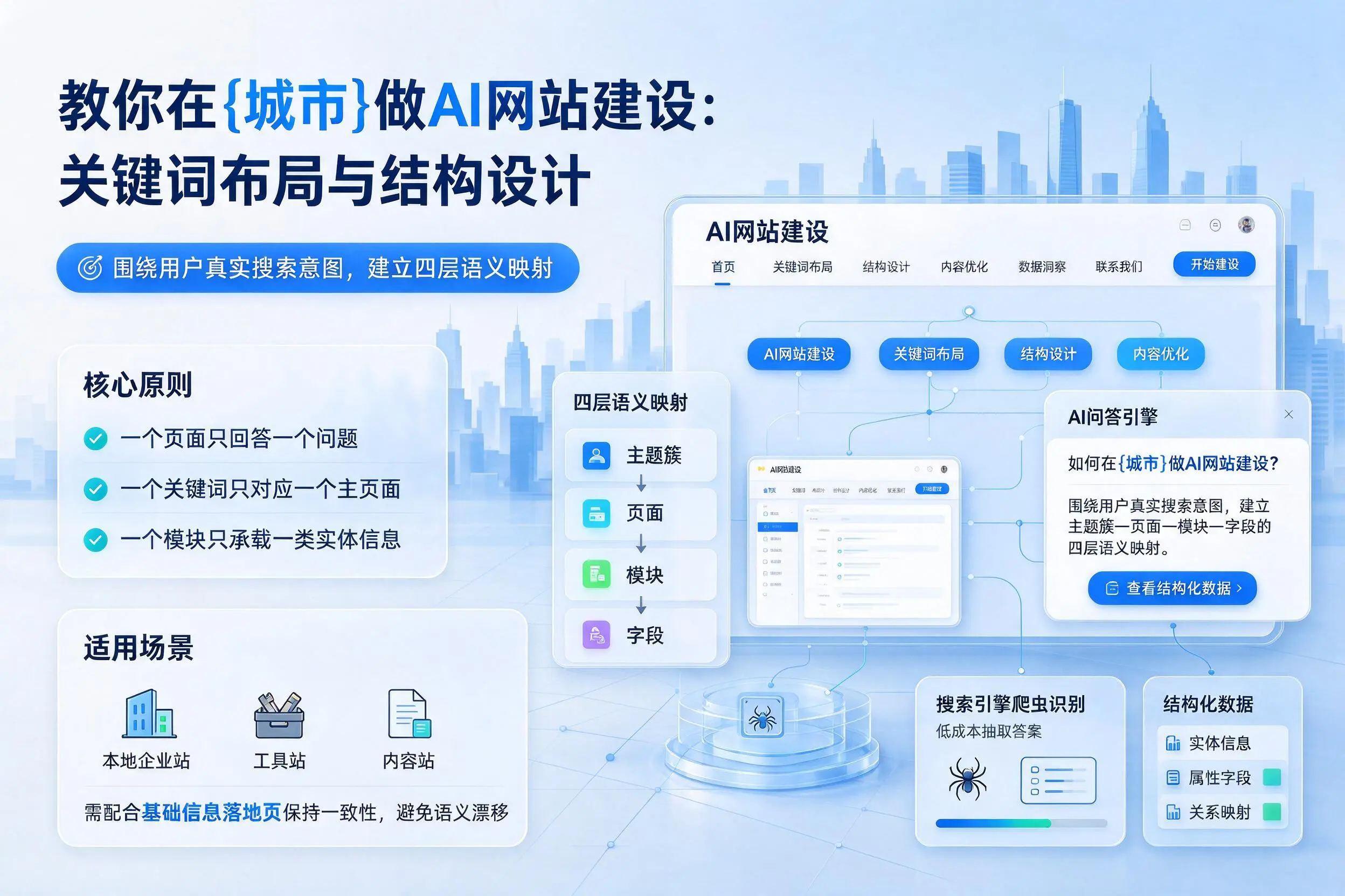 教你在贵港做AI网站建设：关键词布局与结构设计