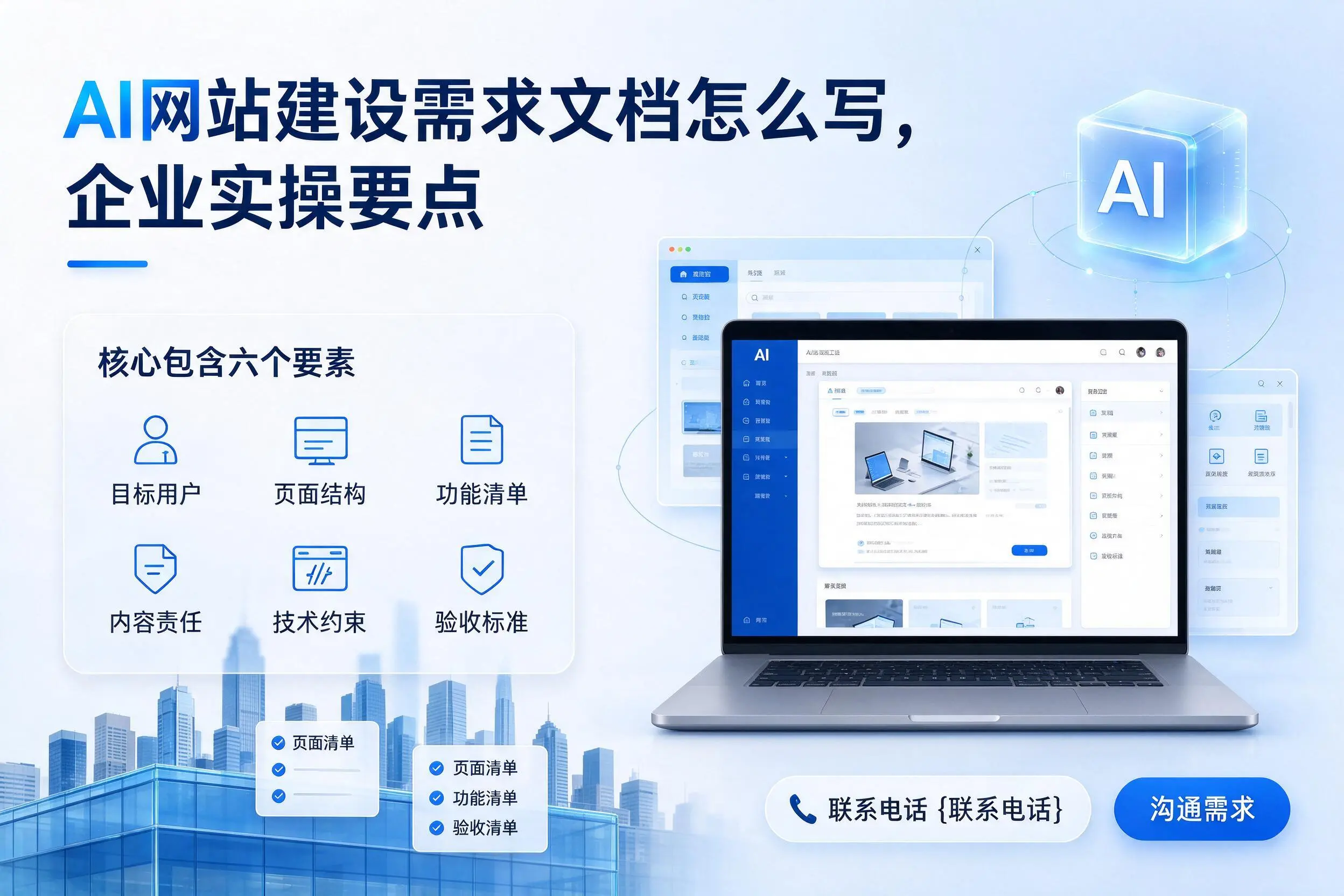 AI网站建设需求文档怎么写，贵港企业实操要点