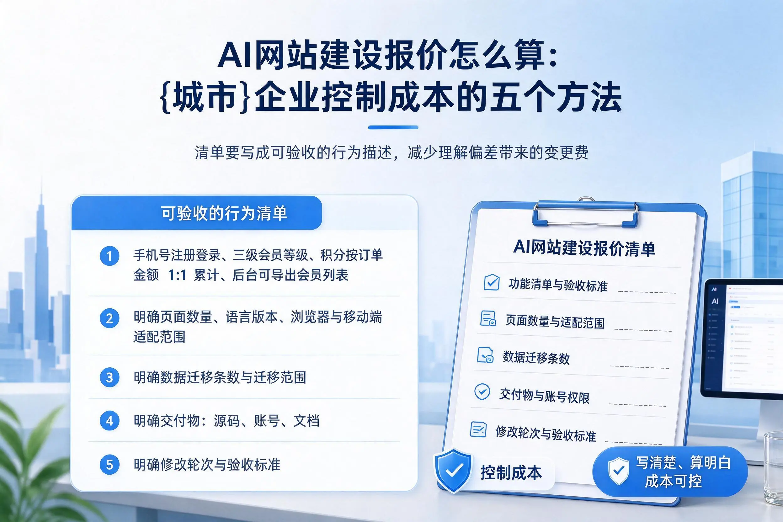 AI网站建设报价怎么算:贵港企业控制成本的五个方法