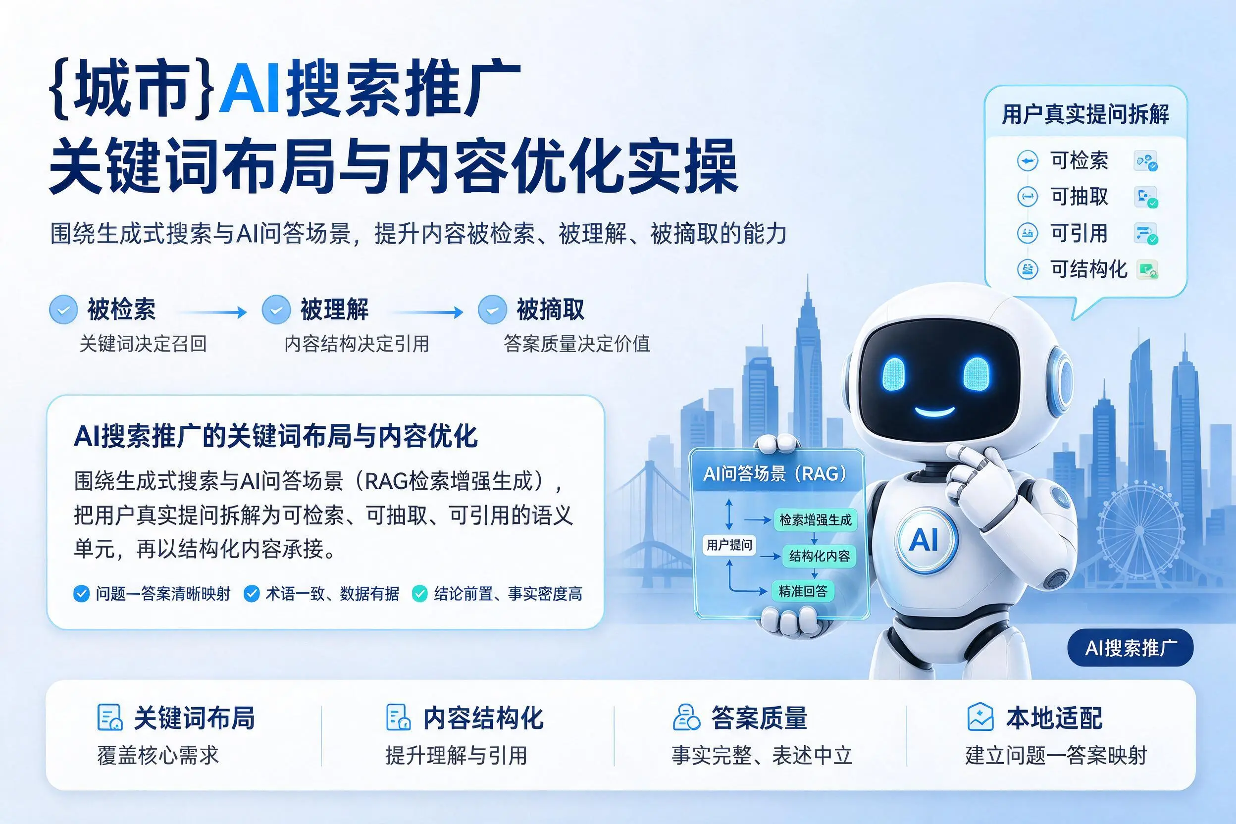 贵港AI搜索推广关键词布局与内容优化实操
